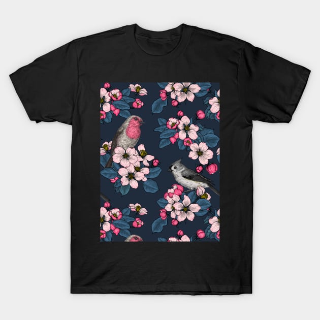 Birds and Blossoms T-Shirt by katerinamk